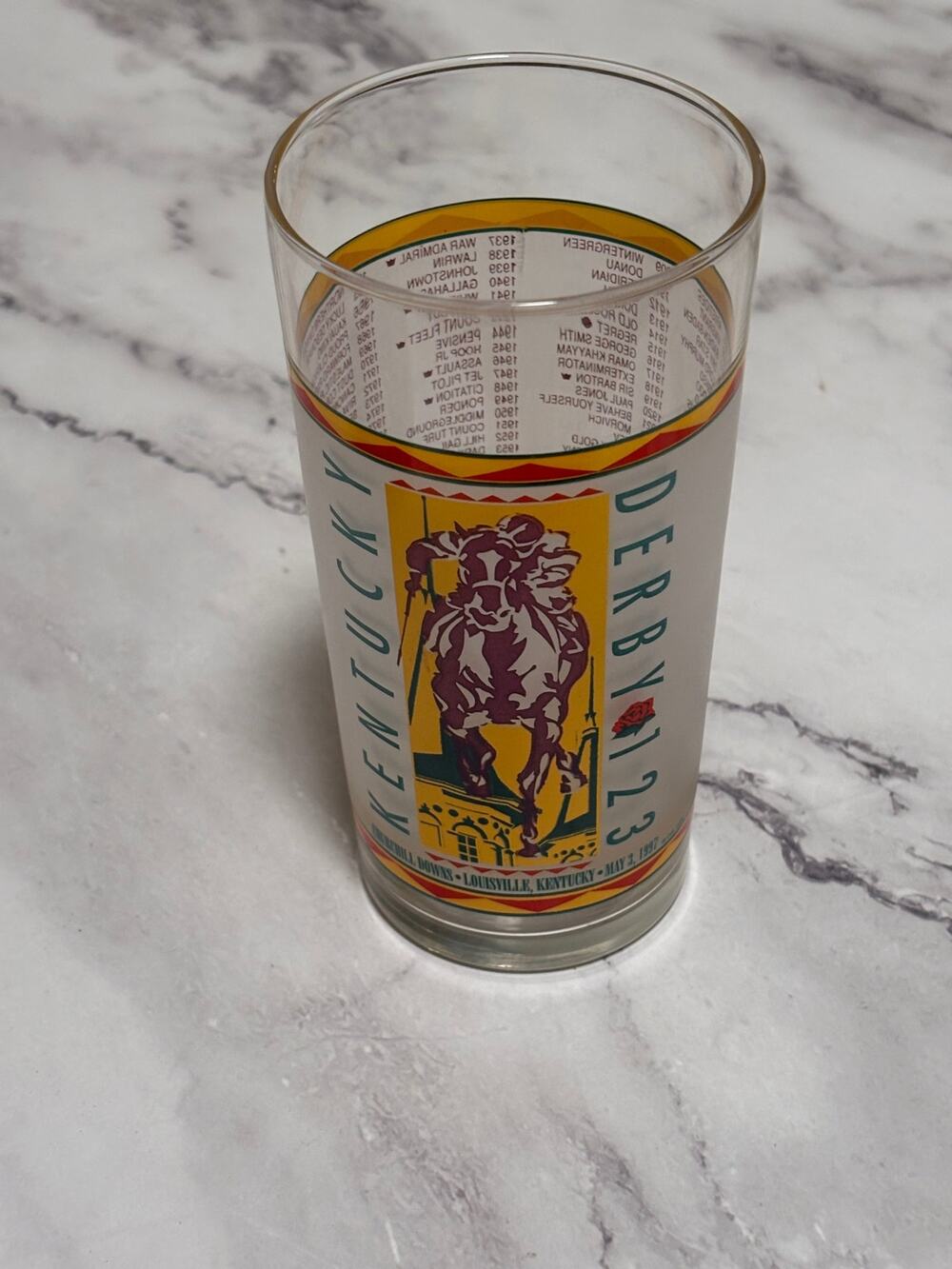 1997 Kentucky Derby Official 123 Churchill Downs Vintage Julep Glass Louisville